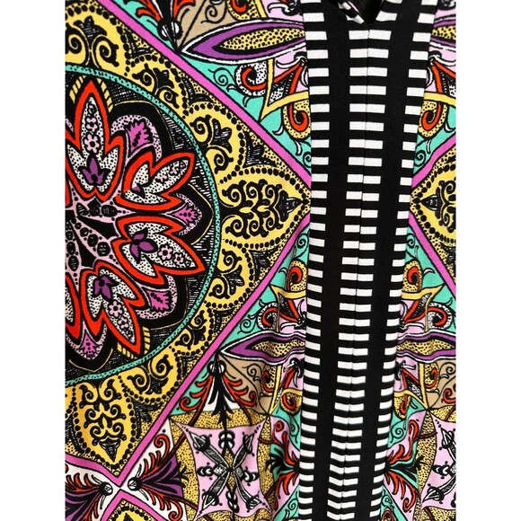 Laundry Shelli Segal Vibrant‎ Medallion Geometric Print Retro Shift Knee dress 8 - Picture 8 of 9